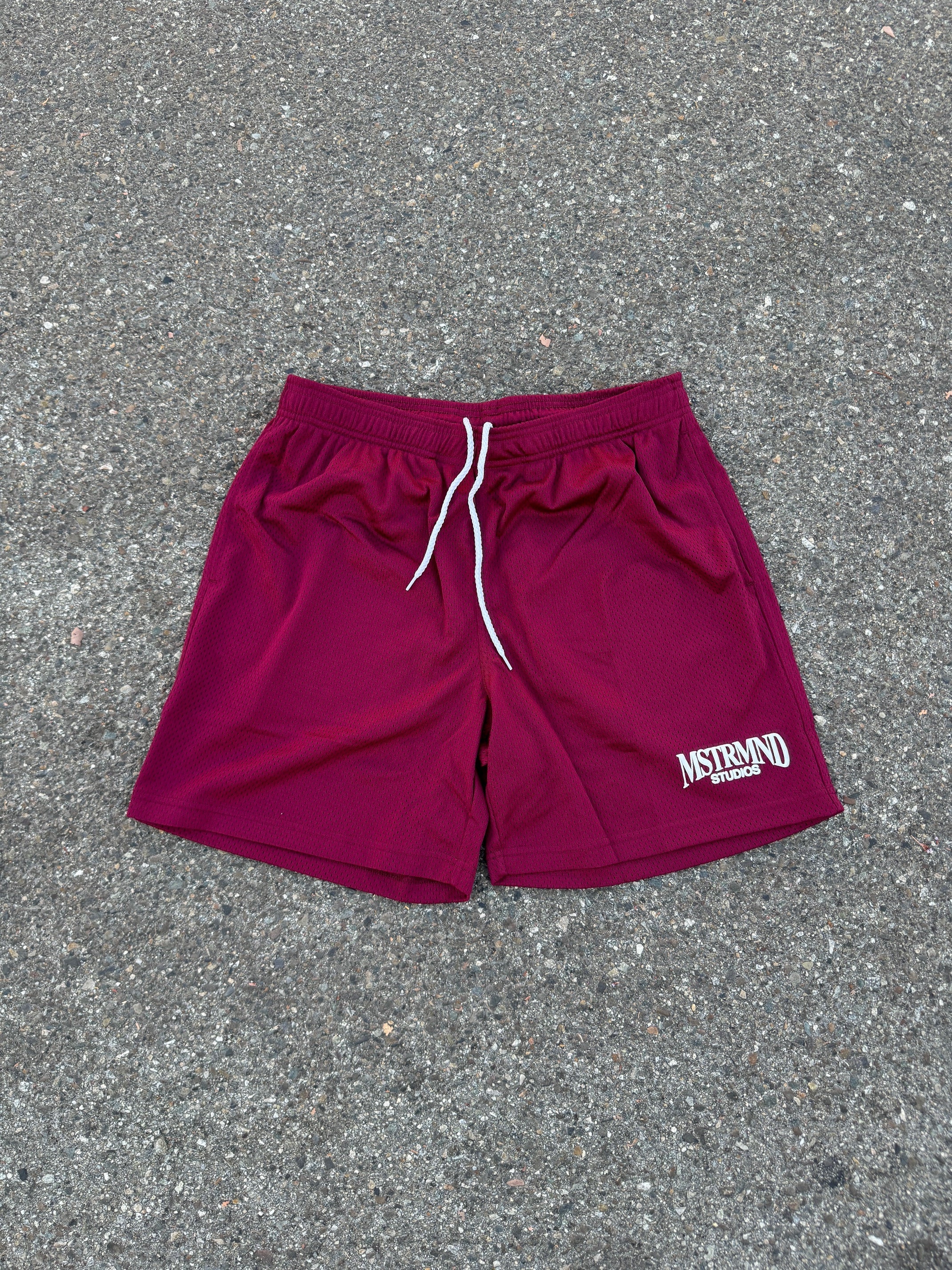 Mesh Shorts- Burgundy