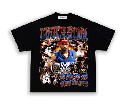 Allen Iverson Retro Tee - Distressed Luxury Cotton | Casual Fit ...